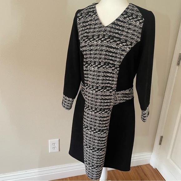 Impulsion Dress, white & black, Size 42 EU (10 US) CREATION FRANCAIS - Picture 3 of 12